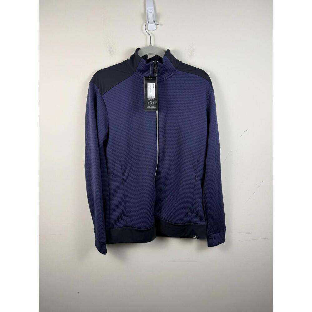 NWT Bauer Hockey FLC Textured Full Zip Navy Blue‎ (MULTIPLE SIZES)